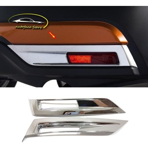 For Nissan Kicks 2016 2017 2018 Accessories ABS Chrome Car Rear Fog Lampshade Decoration Cover Trim Sticker Car Styling 2Pcs