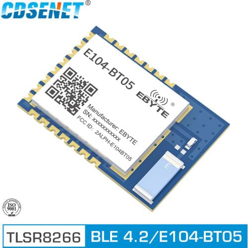 E104-BT05 TLSR8266 2.4GHz BLE4.2 UART Wireless Transceiver Module SMD Bluetooth AT Command Slave Transmitter Receiver