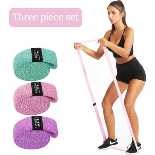 Home Exercise Resistance Bands Sport Elastic Stretch 200*3CM Slimming Exercise Hip Yoga Fitness Equipment Expander For Training