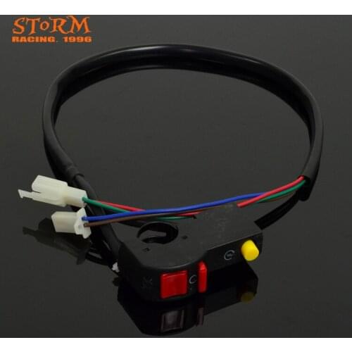 Motorcycle Electric Starter Handlebar Start & Stop ATV Quad kill switch Button 4 Wire Connection Dirt Pit For KTM KLX RMZ CR YZF