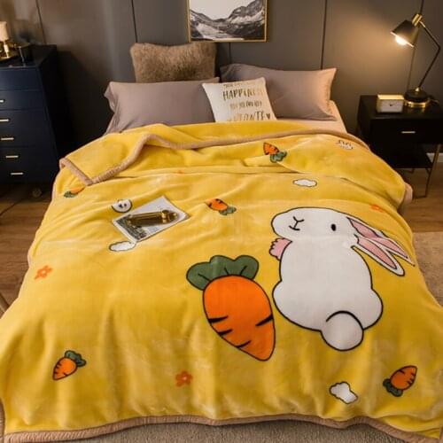 Flannel Winter Blanket Thick Double Large Plush Gift Bed Cover Fluffy Comfy Blanket Soft Mantas De Cama Household Goods DG50B
