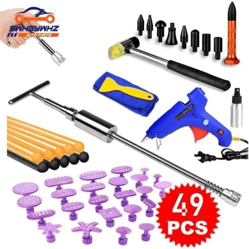 Auto Car Body Paintless Dent Repair Tools, Dent Removal Tools with Slider Hammer , Glue Stricks, Pro Pulling Tabs Kit