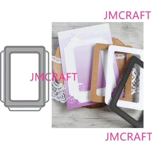 JMCRAFT 2021 New Rectangular Window Frame Metal Cutting Dies DIY Scrapbook Handmade Paper Craft Metal Steel Template Dies
