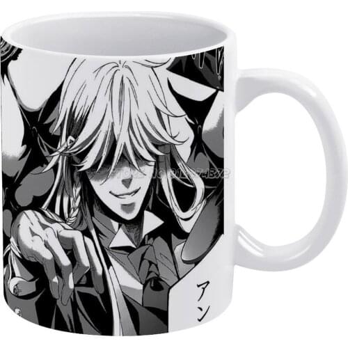 Butler Coffee Mugs Ceramic Mug Tea Cup Custom Cup Personalized Maman Gift Anime Shinigami Ciel Silhouette Manga