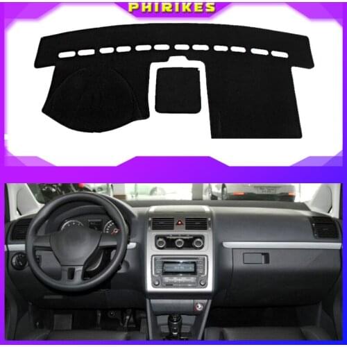 Car Dashboard Cover Mat Dashmat Pad Anti-UV Sun Shade Instrument Panel Carpet For Volkswagen VW Touran 2004-2016 Car Accessories
