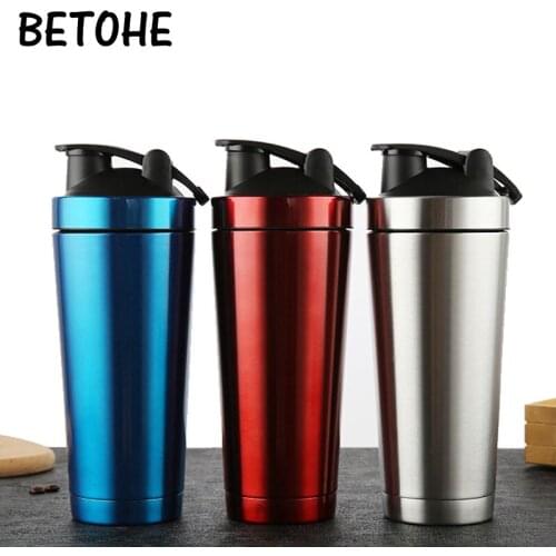 BETOHE 720ml/25oz Creative Protein Powder Shake Bottle Mixing Bottle Sports Fitness Kettle Protein Shaker Sports Water Bottle