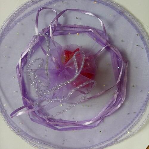 Diameter/26/35/40cm Purple Round Drawstring Bag birthday Gift Bag for jewelry Packaging display bags Organza bag envio gratis