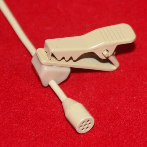 LM-4006S Top Quality Skin Color Wired Tie Clip Microphone for Old Sennherser Belt-pack with Lemo 3Pin Connector