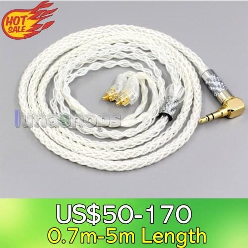 LN006775 4.4mm XLR 2.5mm 3.5mm 99% Pure Silver 8 Core Earphone Cable For Sony XBA-H2 XBA-H3 XBA-Z5 xba-A3 xba-A2