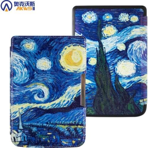 Magnetic Case for Pocketbook 614 /624 /626, 626 Plus Ereader Cover for Pocketbook Basic Touch Lux Auto Sleep Funda