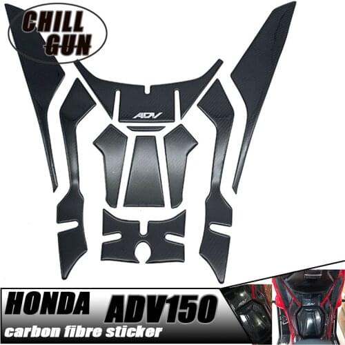 Motorcycle 3D Carbon Fiber Sticker Decal Logo Tank Pad Protection For HONDA ADV150 2019-2020 ADV 150 19‘20’21‘ adv150 2019-2021