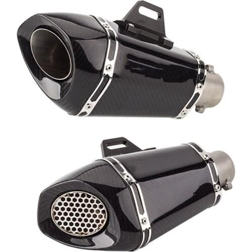 Motorcycle Modified Full Carbon Fiber Exhaust Pipe S1000RR Taper Hexagonal Exhaust Pipe Z900 Z650 MT09