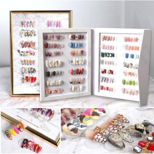 Marble Magnet False Nail Color Card Color Display Chart Nail Art Gel Polish Board Varnish Practice Manicure Eyelash Makeup Tool