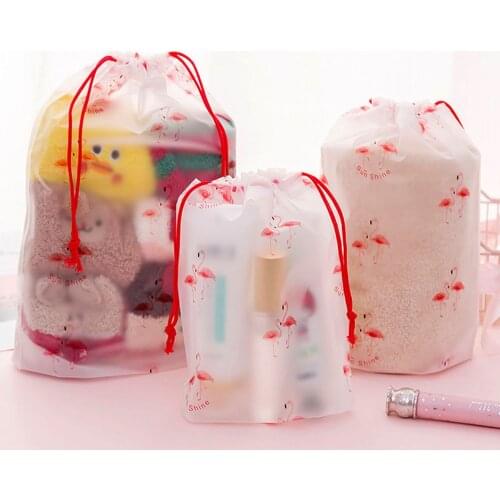 Cartoon Transparen Waterproof Travel Pouch Portable Storage Bag Waterproof Shoes Clothing Bags Closet Underwear Shoe Sorting Bag