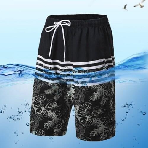 2021 New Summer Mens Shorts Loose Straight 3D Printing Mens Quick-drying Beach Pants Seaside Surf Vacation Hot Spring Clothing