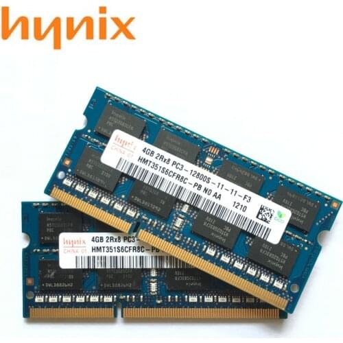 Hynix chipset 4GB 2Rx8 PC3 12800 DDR3 1600Mhz 4gb memoria del ordenador portátil Notebook para 4GB 2Rx8 PC3L 12800 SODIMM RAM
