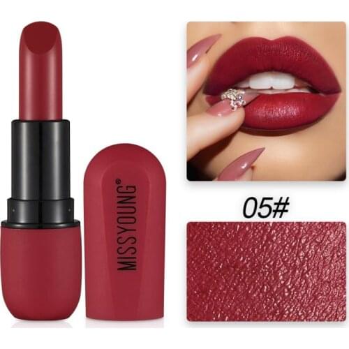 Misyoung Genuine Matte Lipstick Moisturizes Waterproof Velvet Lip Gloss Lasting Non-stick Sexy Colors Lipstick TSLM1