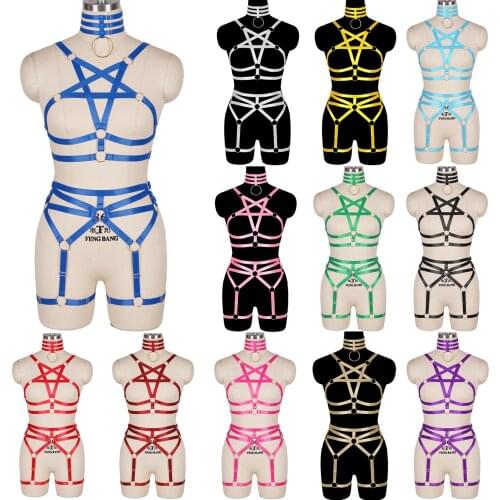 Punk Garter Suit Party Club Wear Erotic Lingerie Sexy Womens Underwear Goth Harness Fashion Body Stocking Belt Sexy Lingerie