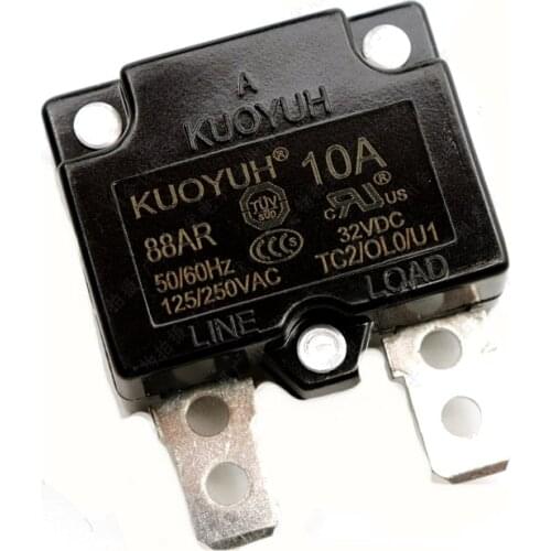3Pcs Taiwan KUOYUH 88AR-10A Overcurrent Protector Overload Switch Automatic Reset