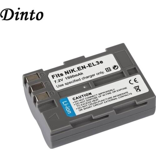 Dinto 1pc 1500mAh EN-EL3e ENEL3e Rechargeable Li-ion Lithium Camera Battery for Nikon D100 D200 D300 D50 D70 D80 D90 EN EL3e