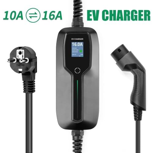 10/16A EV Charger Type 2 IEC 62196-2 EVSE EV Charging Cable Box for Electric Vehicle Car Charger for Tesla