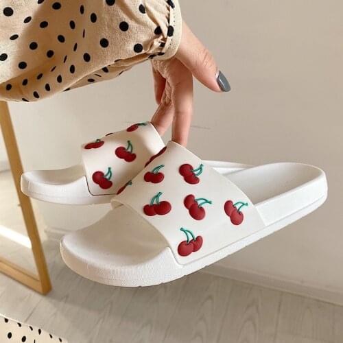 Cartoon Fruit Women Slippers Cherry Home Slippers Summer Sandals Slides Women Shoes Flip Flops Sandalias Mujer TX196