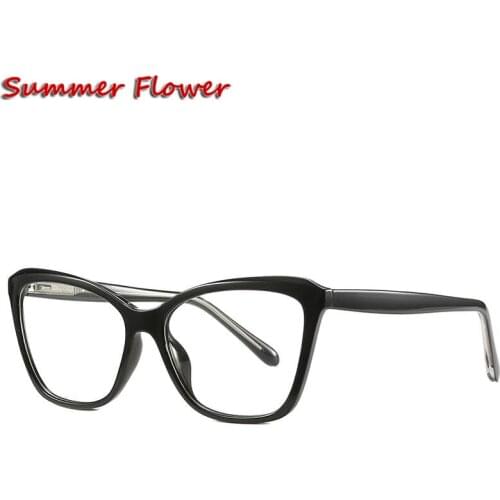 Stylish Women Prescription Glasses Frame Acetate Eyewear Optical Glasses Lens Eyeglass for Female