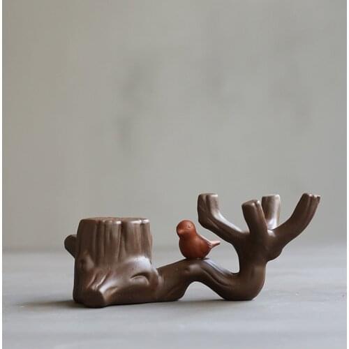 Vintage Teapot Lid Support RetroPurple Clay Tea Pets Ornaments Stump Tea Accessories Tea Strainers Palm Tea Ceremony Decoration