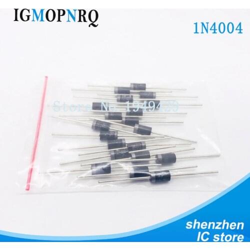 100PCS IN4004 1A 400V DO-41 1N4004 Rectifier Vr/400V Io/1A T/R New fast delivery