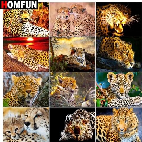 HOMFUN Diamond Embroidery "Tiger animal" Pattern DIY 5D Diamond Painting Needlework Cross Stitch Full Drill Painting