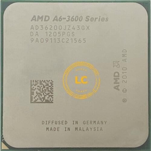 AMD A6-Series A6-3620 A6 3620 2.5 GHz Triple-Core CPU Processor AD3620OJZ43GX Socket FM1
