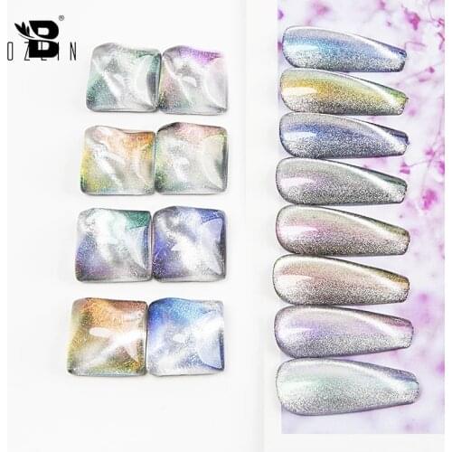 Bozlin 8 Colors Crystal Cat Eye Gel UV Gel Nail Polish Magnet Tool Nails Art Gel Varnish Long Lasting Design Strong Effect