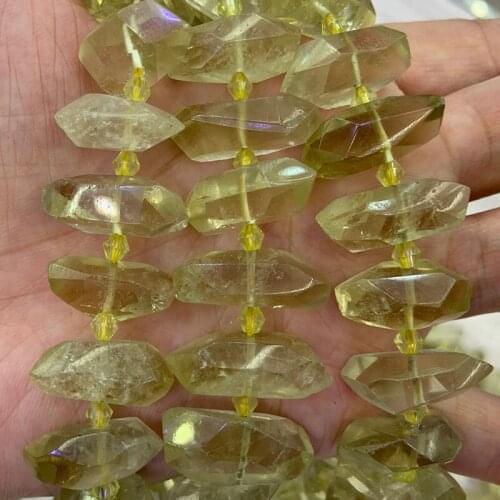 Natural Citrine Quartz Beads 15'' Irregular DIY Loose Beads For Jewelry Making Beads For Women Necklace Bracelet Earring Gift