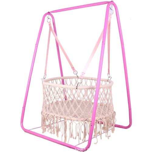 Baby Cradle Twins Coax Cotton Hand-Woven Swing Rocking Chair Factory Supply One Piece Dropshipping K-STAR садовые качели