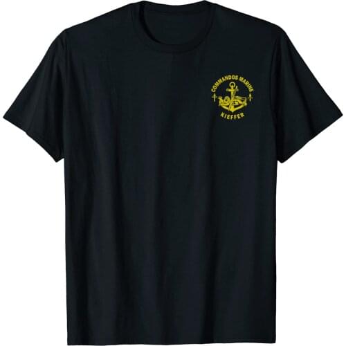 French Navy Special Forces Commandos Marine Men T-shirt Short Casual 100% COTTON O-Neck Shirt