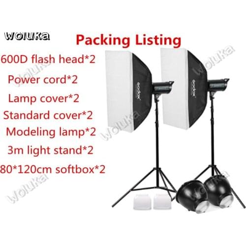 Godox Quicker 600D Studio Lamp Indoor portrait photography equipment soft lamp video Flash two-lamp set CD50 T03