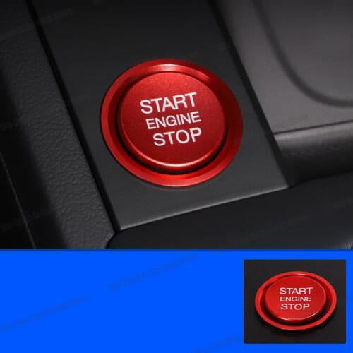 Lsrtw2017 Car Engine Ignition One Start Button Cover Ring Trims for Audi Q3 2019 2020 2021 Interior Accessories Auto Styling