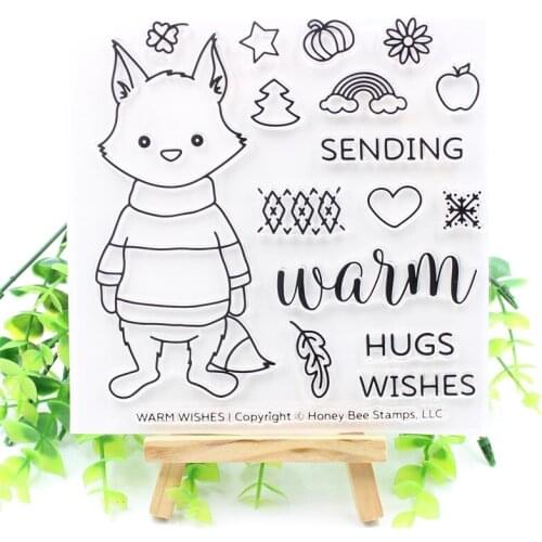 KSCRAFT Hugs Wishes Transparent Clear Silicone Stamps for DIY Scrapbooking/Card Making/Kids Fun Decoration Supplies 505