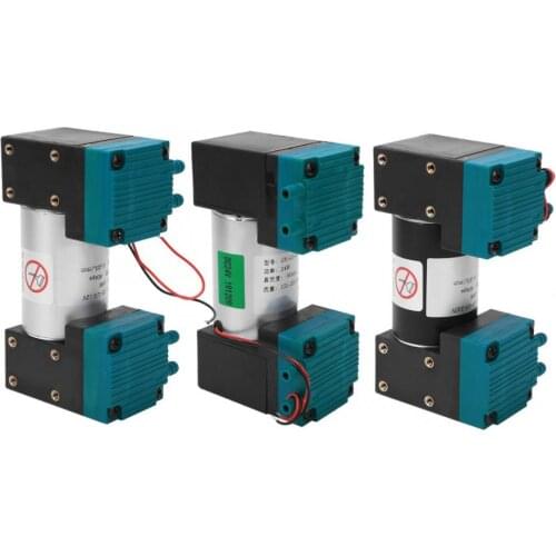 Mini Diaphragm Vacuum Pump Large Flow Low Noise Pump -90~350kpa 24W 10~20L/min DC12V/DC24V/AC220V Electric Micro Vacuum Instrume