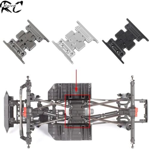 Metal SCX10 Chassis Skid Plate Transmission Mount Base Gearbox Holder for 1/10 RC Crawler Axial SCX10 90046 90035 Upgrade Parts