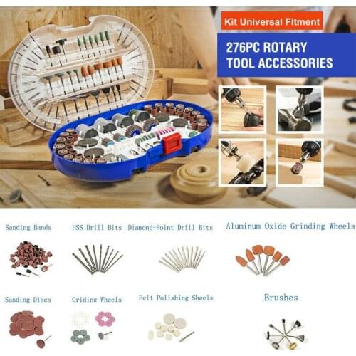 276 Piece Rotary-Tool Bit Set Bits-Power-Tool Accessories For Polishing Cutting