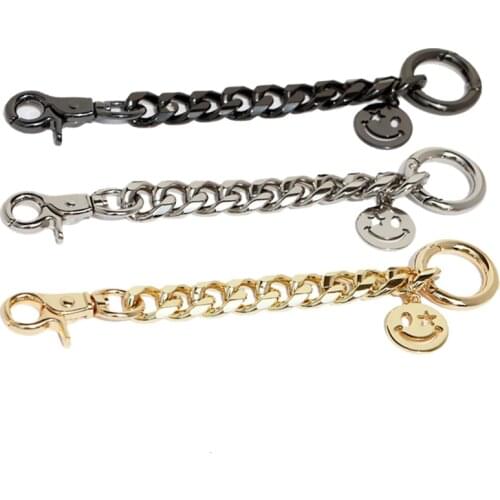 O shape Aluminum metal chain silver gold black chain 2.7cm designer handbag bag purse replacement Accessories Hardware 27mm