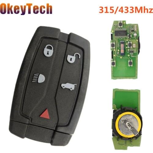 OkeyTech 5 Buttons 315/433Mhz ID46 PCF7945 Car Remote Key For Land Rover For Range Rover Freelander 2 LR2 Sport Remote Control