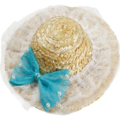 Puppy Hat Straw Hats Pet Accessories Braided Dog Cute Handmade Hawaiian Style Adjustable Pet Sun Hat Chihuahua Pets Supplies