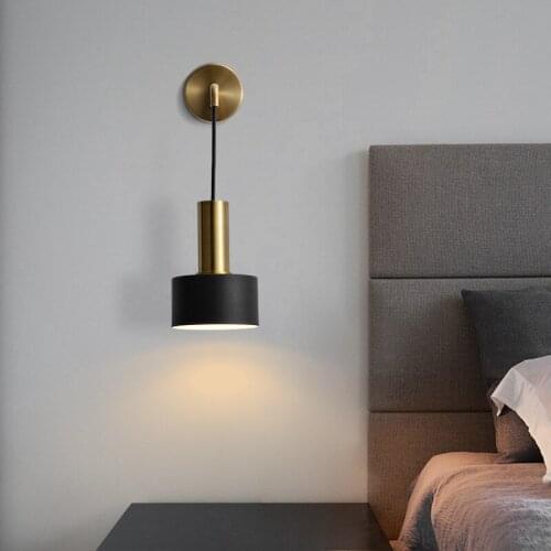 Modern Adjustable Bedside Lamp Wall Lamp Black Gold Luxury Nordic Up Down Reading Light Wall Light Sconce for Aisle E27 WJ1007