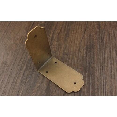 Corner Brackets Antique copper covered corner camphor wood box edge copper corner protection Chinese style furniture