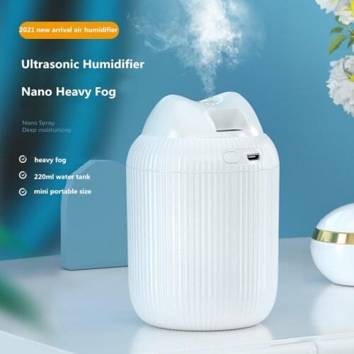 Ultrasonic Mini Air Humidifier 220ML Electric Aroma Essential Oil Diffuser Home Car USB Fogger Mist Maker with LED Night Lamp