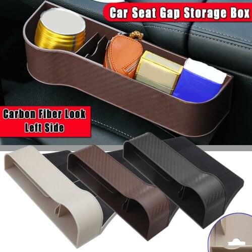 Left/Right Universal Main Driver Car Seat Gap Storage Box Durable Small Object Storage Organizer Slit Pocket Car Accessories