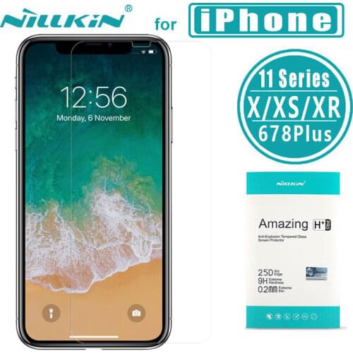 Nillkin for iPhone 11 Pro Max X XS XS Max XR 8 7 6s 6 Plus Tempered Glass 9H+ Pro Screen Protector Film for iPhone 11 pro glass