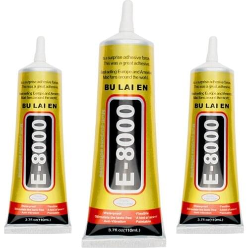 1pc E8000 110ml Liquid Super Glue Multipurpose Adhesive Make Jewelry Crystal Rhinestone Craft Repair Phone Screen Glass Nail Gel